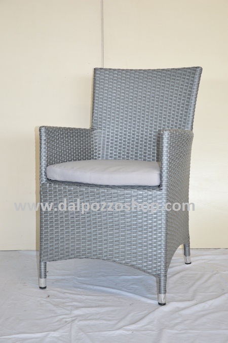 8849/G POLTRONA GRIGIO RATTAN SINTETICO DA ESTERNO